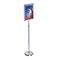 Azar Displays 11"W x 17"H Two-Sided Slide-In Floor Stand on Chrome Base 300284 - alternate 1